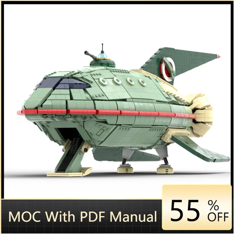 

3777 шт. MOC настроить Planet Express модель космического корабля строительные блоки кирпичи сборка креативная игрушка «сделай сам» подарок на день рождения и Рождество