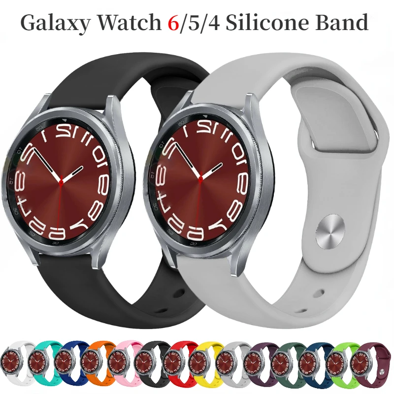 

20mm/22mm Silicone Strap for Samsung Galaxy Watch 6/5/4 44mm 40mm Huawei GT2 Pro Bracelet Watch 6/4 Classic 47mm 43mm 46mm 42mm