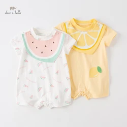 DB2234150 Dave Della Summer 100 Cotton Baby boys Clothing Fruit Print Short Sleeve Clothes 6-12-18-24 Months Clothing Cute