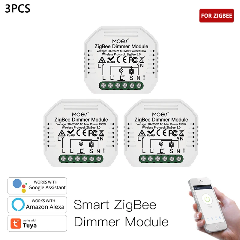 modulo dimmer mini interruptor para alexa casa interruptor inteligente way tuya switch controle de voz 01