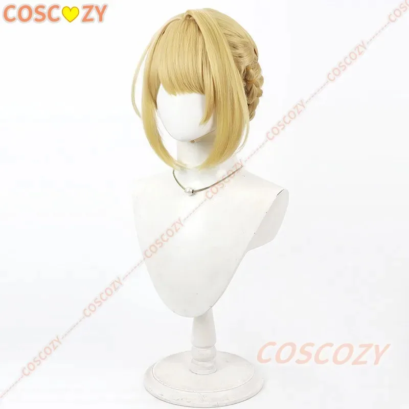 CyZenless Zone Zero Evelyn Chevalier 코스프레 가발 골든 브레이드 번 스타 오브 리라 할로윈 파티 Evelyn 가발 여성 소녀 Carniv