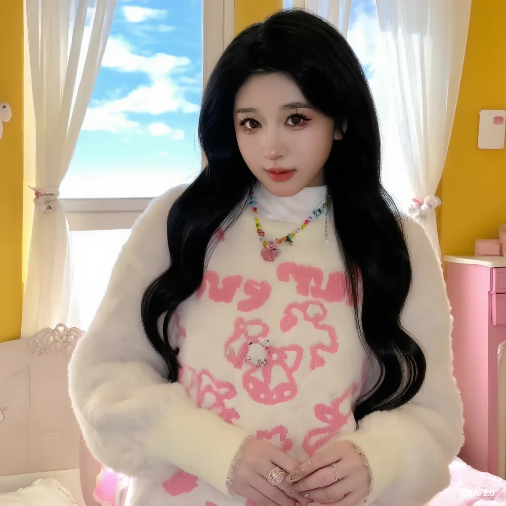 Утолщенный вязаный свитер «Hello Kitty», весна-осень, кавайный, свежий, милый, милый, с длинными рукавами, ленивая ниша, новинка для лесной девушки