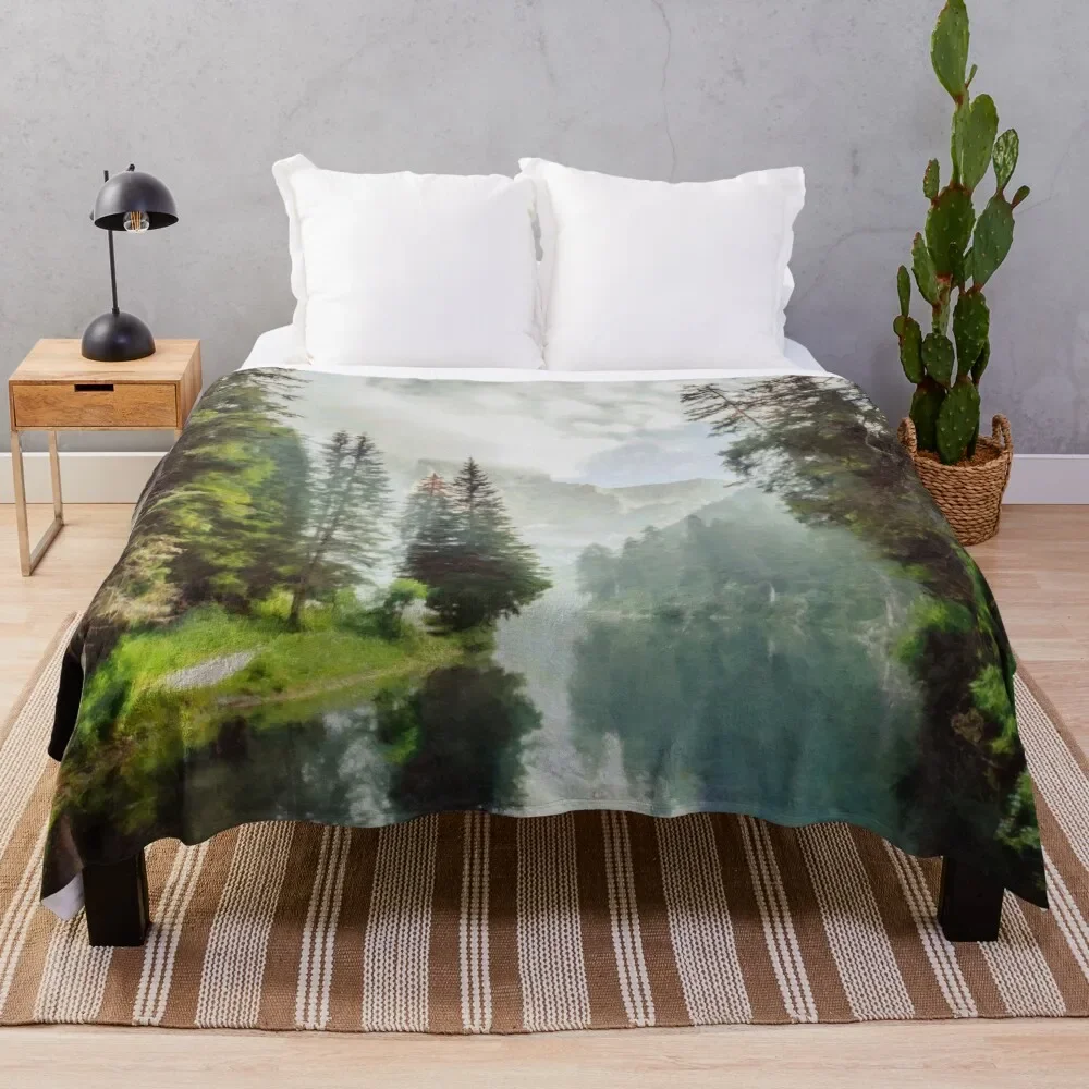 

The Forest River Throw Blanket Fluffy Shaggy Hairy Blankets