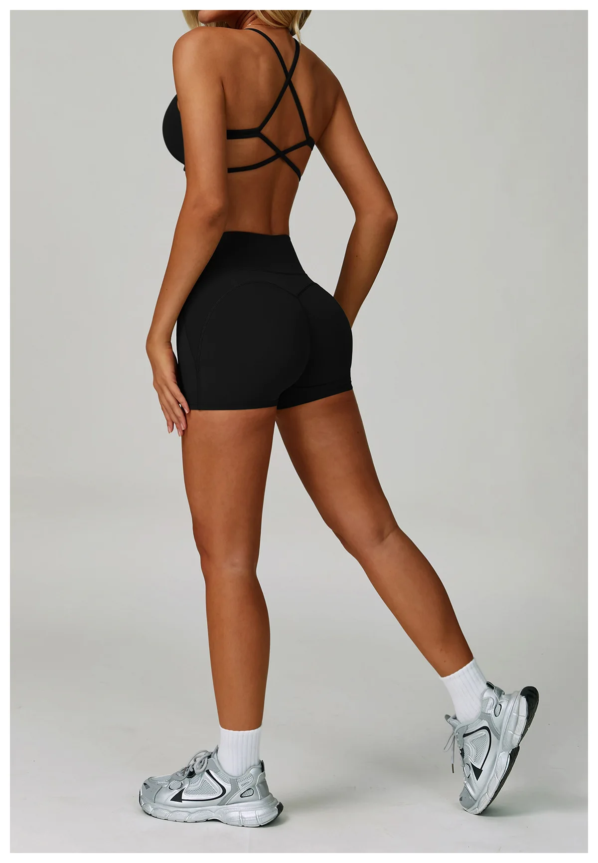 

NEW Women Sports Bra Sexy Cross Back Fitness Bra Tights Yoga Vest High Strength Shockproof Gym Sports Top Push Up With Chest Pad