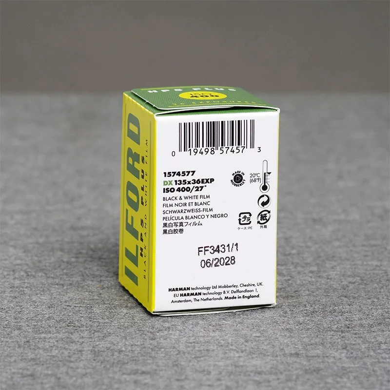 ILFORD HP5 PLUS 400 135 فيلم أبيض وأسود 1-10 لفات لكاميرا فيلم Kodak Fujifilm إصدار عتيق (متوافقة - 2028)