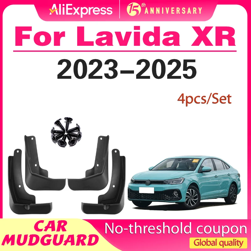 Mudflaps Mudguards For VW Volkswagen Lavida XR 2023-2025 Mudguards Tire Fenders Mud Flaps Wheel Guards Accessories 4x Tyre