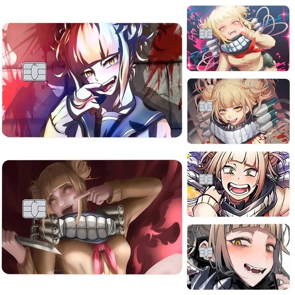 Himiko Toga My Hero Academia Anime Credit Card Skin Matte Stickers For Bank Card ID Card Debit Card Decal Decoration Girls Gifts
