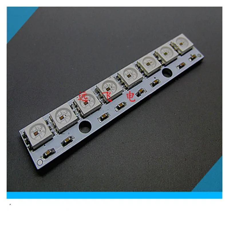 

8-bit WS2812 5050 RGB 8 LED Strips with Built-in Full-color Friver Color Light Development Board