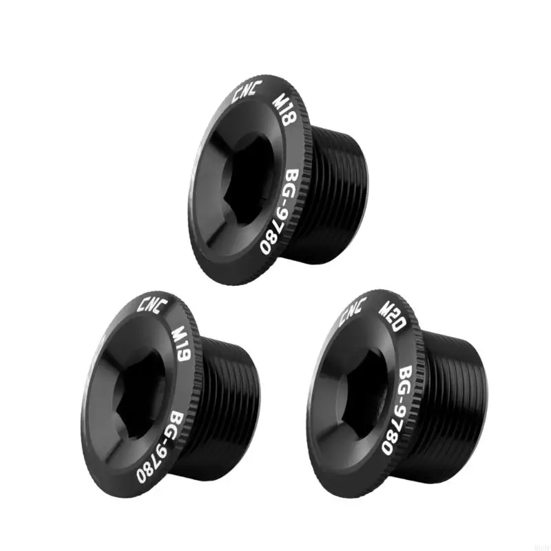 

18/19/20mm Bike Crank Cover Screws Crankset Arm Bolts Bicycles Crank Arm Screws Aluminum Alloys Crankset Cover Screws W89F