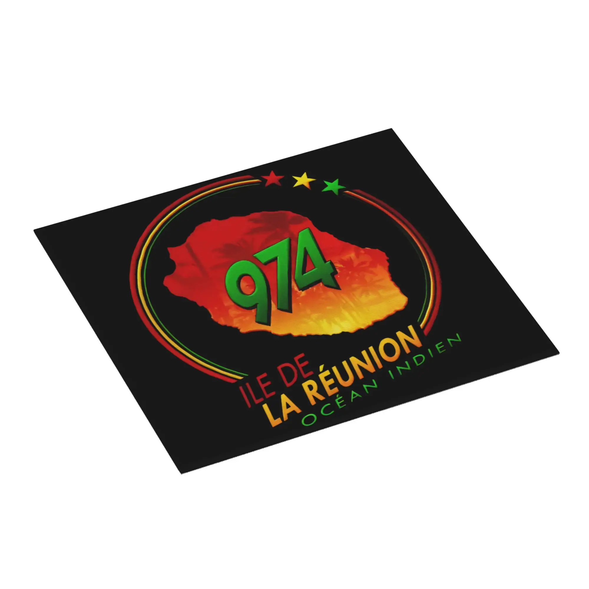 Drying Mat For Kitchen Reunion Island Flag 974 Barware Tableware Oil Proof Reusable  Washable Kitchen Sink Drying Pad