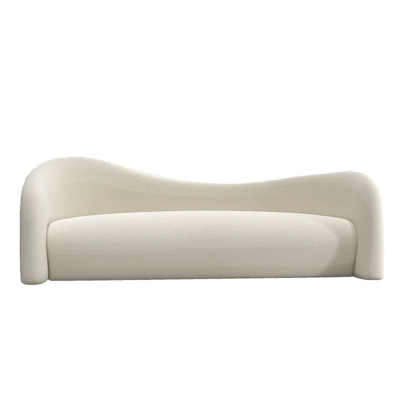 

Living room leisure double sofa chair designer hotel sitting area curved small sofa