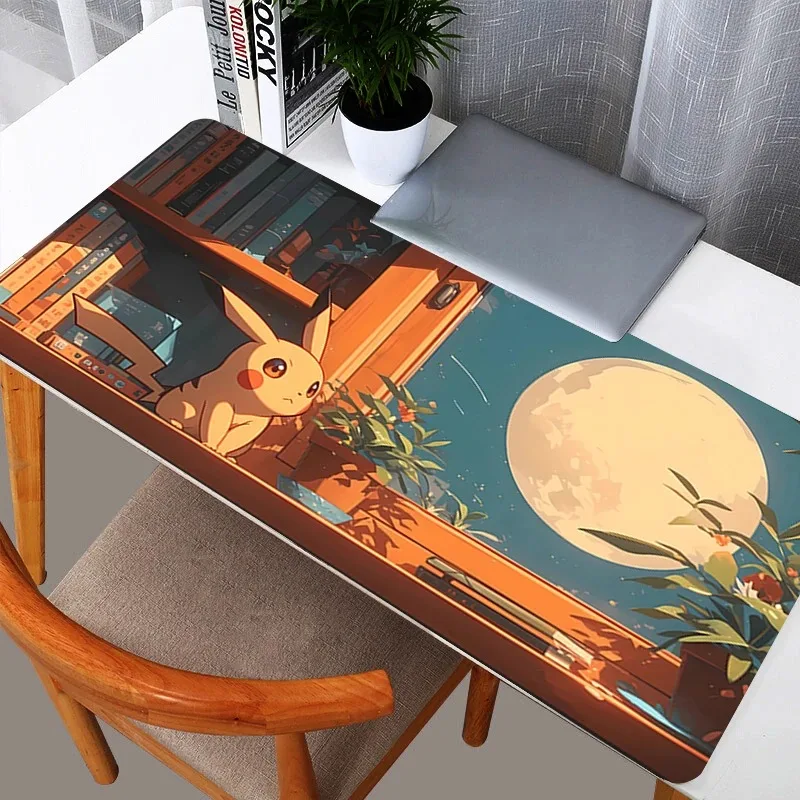 Pokemon Pikachu Mouse Pads XL Lockedge XXL Gaming Accessories Computer Gamer Keyboard Mouse Mat Desk Mousepad for Csgo