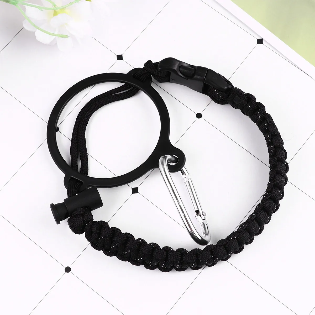 Umbrella Rope Bottle Handle for Insulated Tumblers Secure Bottleneck Grip Heavy Duty 113Kg Tensile Strength Outdoor Survival