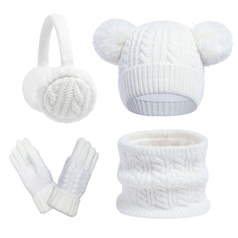 Unisex Kids Winter Accessory set Warm Hat Scarf Gloves & Earmuffs Comfortable