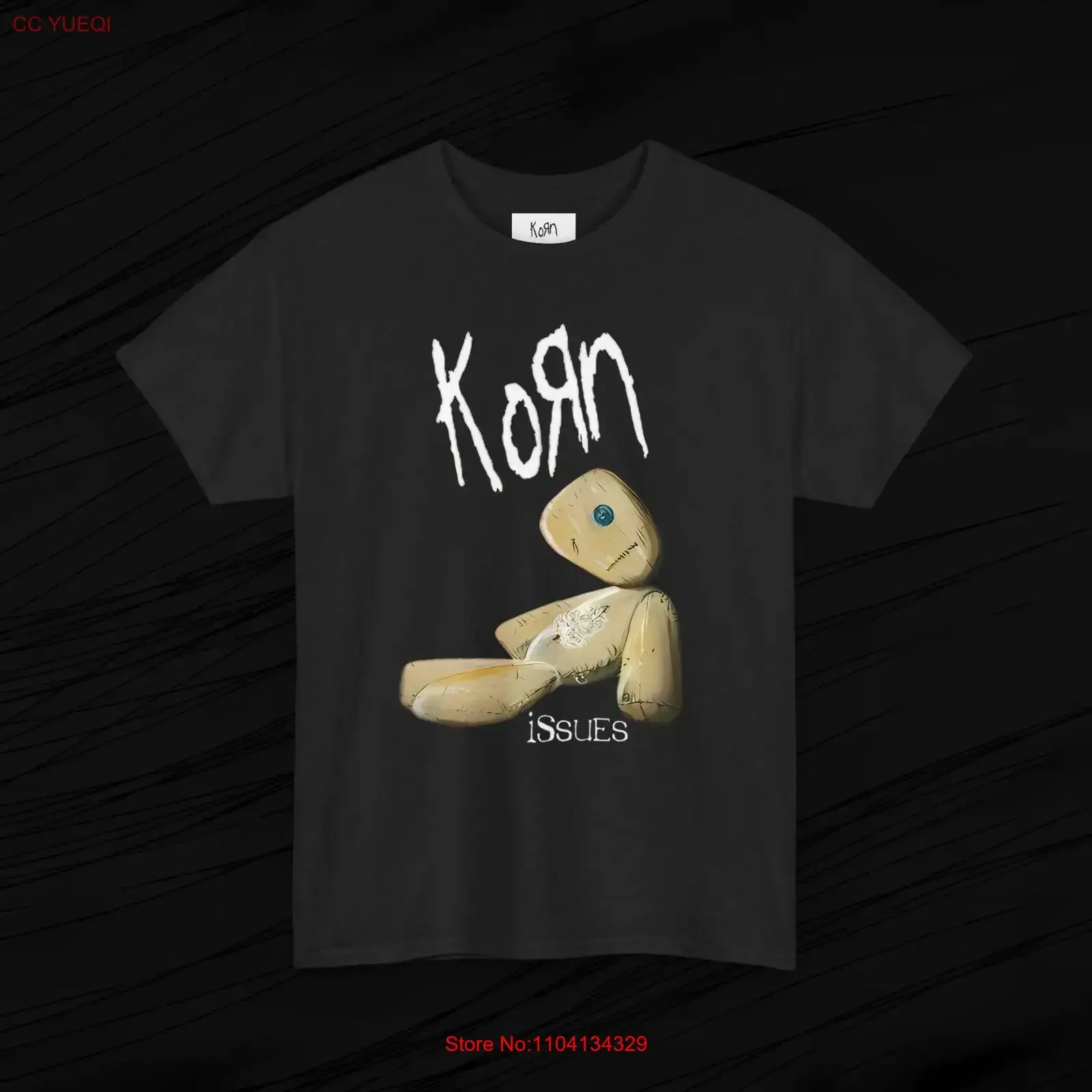 Korn Issues Logo Album Cover T Shirt Band Concert Merch  vintage Washed Stylish homme fashion Casual streetwear Breathable