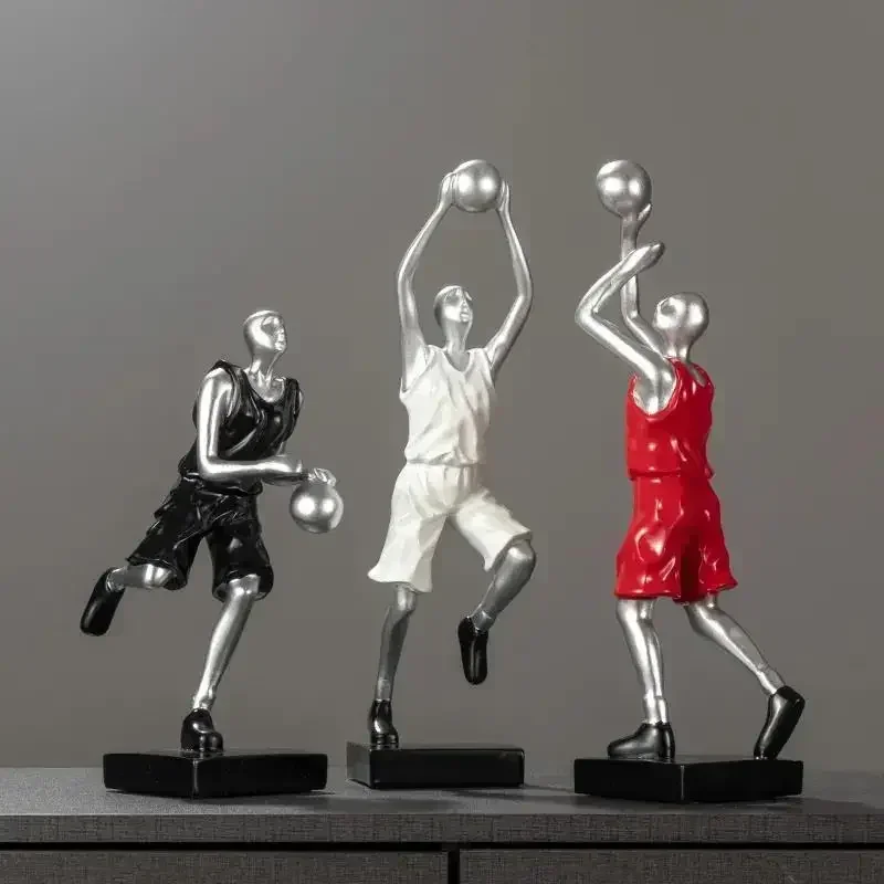 Creative basketball player Figurine home Room decoration athlete resin statue Ornaments porch living room office decoration gift