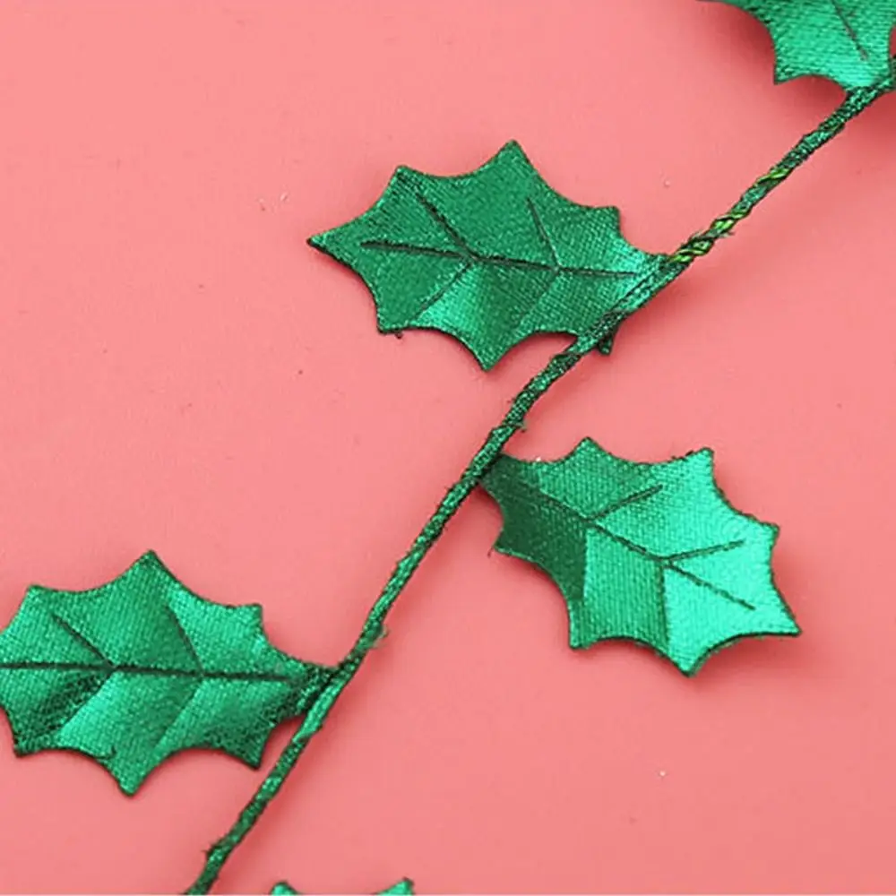 Green Leaves Christmas Leaves Rattan Colorful Red Fruit Simulated Rattan Beads String 5Meters Christmas Decoration Strips