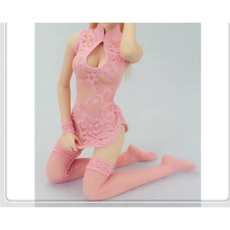 1/6 Schaal Vrouwelijke Mode Kant Cheongsam Pak Jurk Thong Zijden Kousen Polsbrace Soldaat Kleding Model voor 12in Pop Lichaam