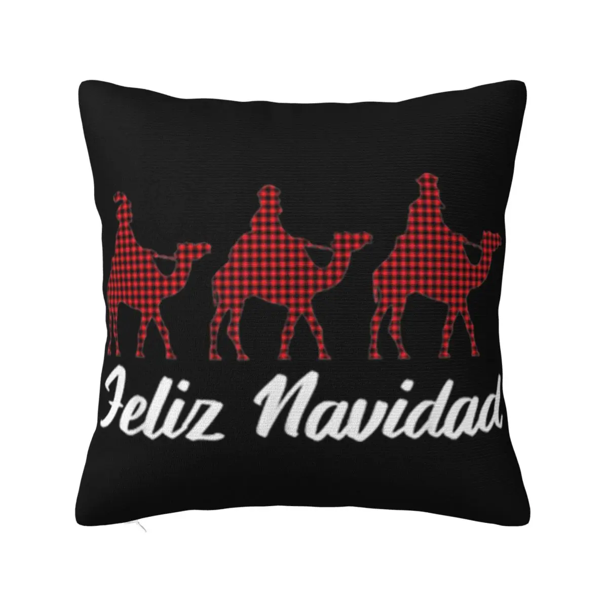 Top Feliz Navidad Tres Reyes Magos Festividades navideñas en español Funda de almohada estética de otoño