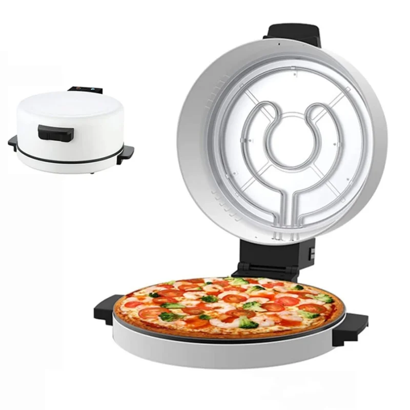 Double-Sided Nonstick Heating Plate Electric Pizza Maker Pizza Oven Indicator Lights for Pizzas Pancake Nachos Fajitas Omelettes