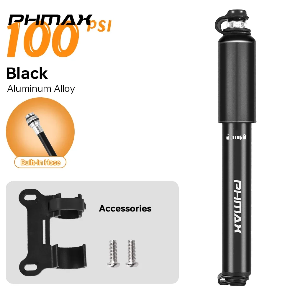 PHMAX Bicycle High Pressure Portable Pump Mountain Road Bike Mini Inflatable Tube Mefa Nozzle