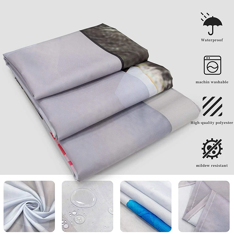 Funny Dinosaur Shower Curtain Bathroom Curtain With Hook Cartoon Bathing Dinosaur Fabric Shower Curtain For Children