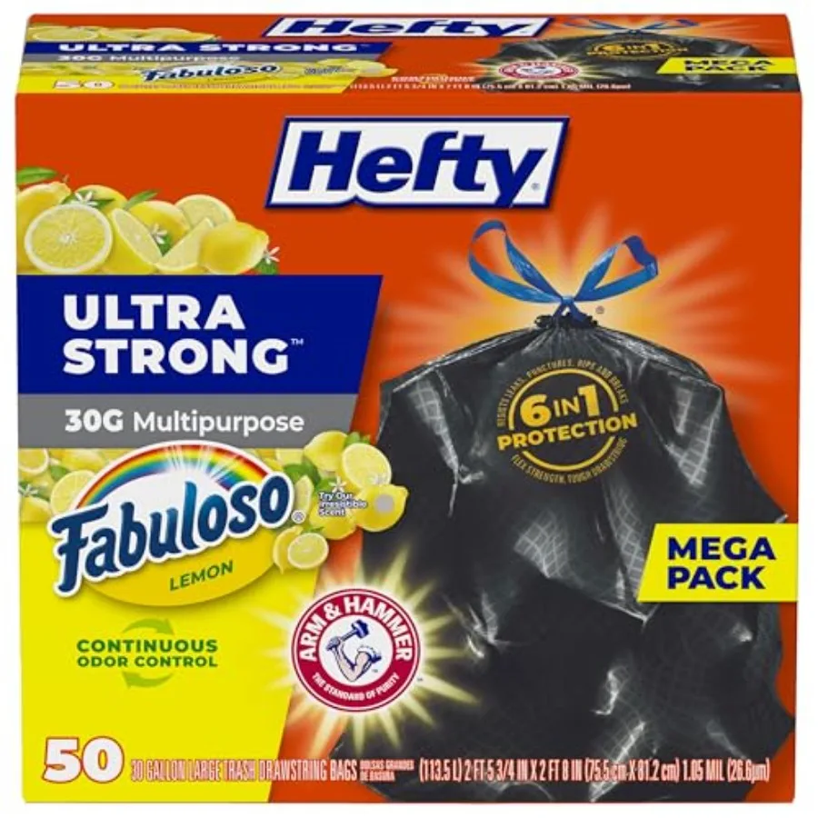 

Ultra Strong 30 Gallon Trash Bags Large Trash Bags 30 Gallon Size Multipurpose Break Resistant Drawstring Closure Resists Leaks