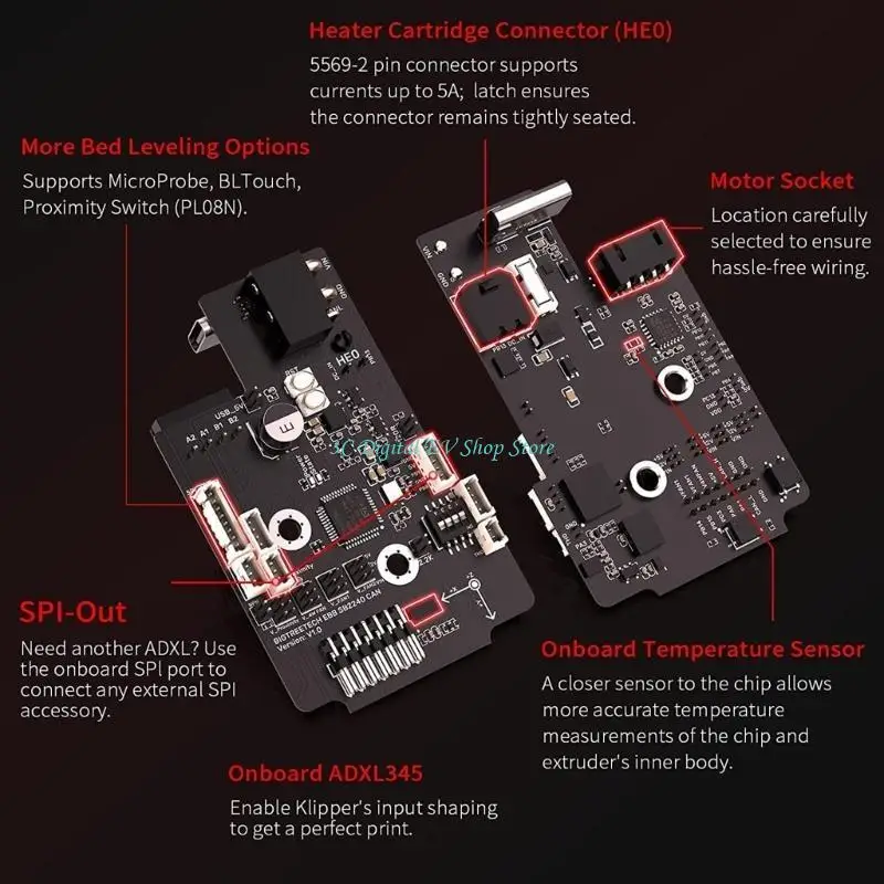 

E74D EBB SB2240 CAN for Voron Stealthburner 3D Printer SPI Mode Support Klipper