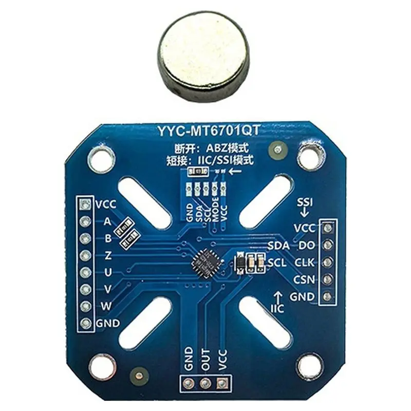 New Arrivals-MT6701 14Bit IIC+ AB1024 Magnetic Encoder Module For Brushless Motor BLDC With Angle Measurement Sensor Magnet