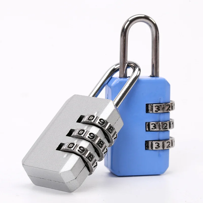 3 Digits Multifunctional Combination Lock Luggage Fitness Cabinet Backpack Travel Anti-theft Aluminum Alloy Combination Padlock image 2