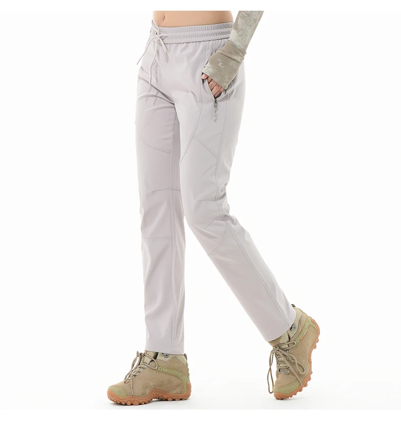 LNGXO Winter-Wanderhose für Damen, Wasserdichte Warme Fleecehose für Camping, Klettern, Trekking, Skifahren, Outdoor-Sport, Softshell-Hose – Detail 19