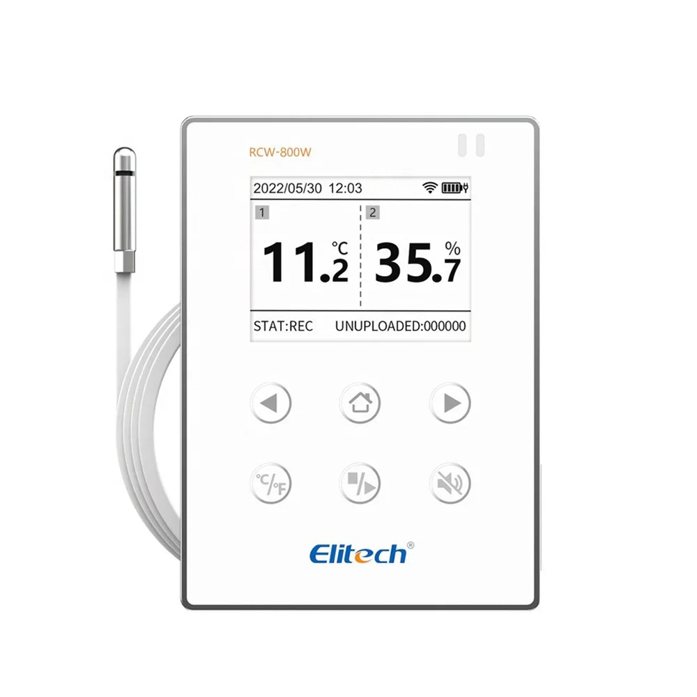 2024 Elitech RCW-800 Wireless Real Time umidità temperatura Data Logger Wifi con sonda esterna