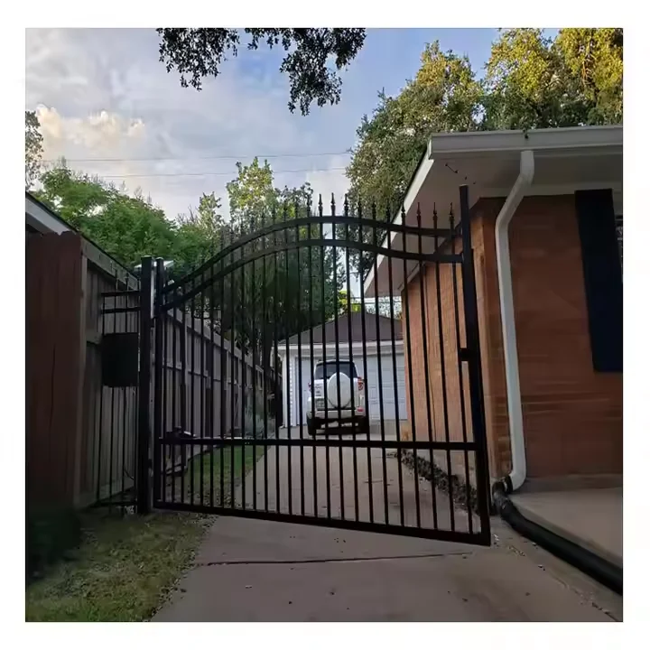 Customization Corten Steel Gate Arch Steel Doors Wrought Iron Villa Gate Designs Steel Sliding Gate