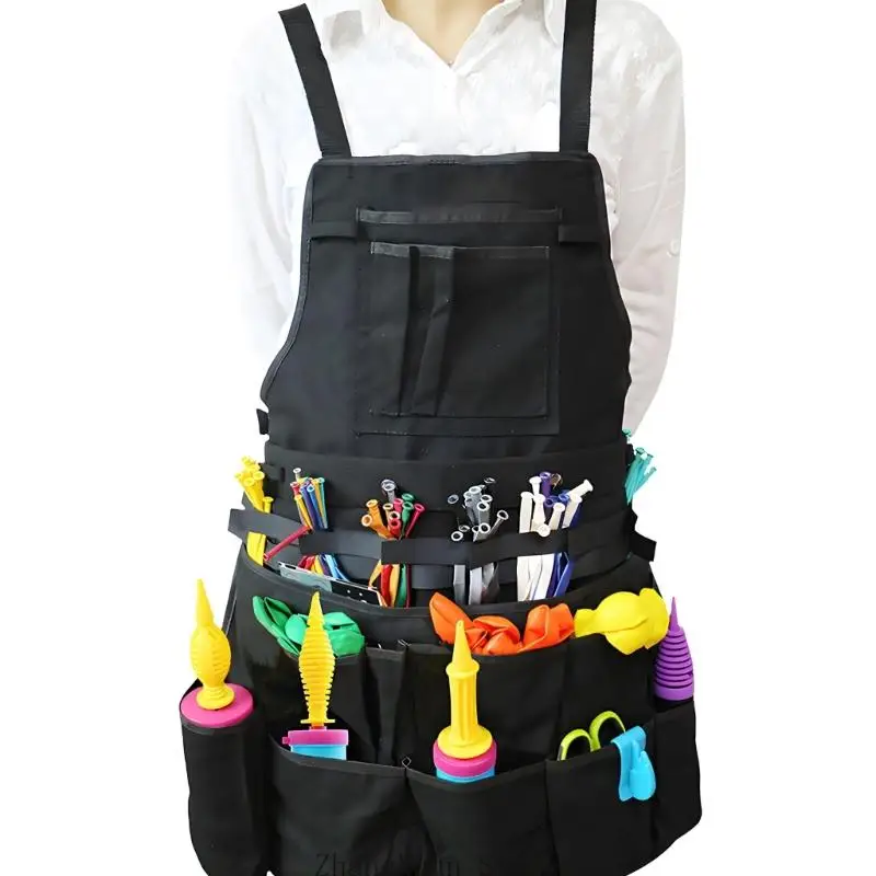 Tragbare Ballon-Organizer-Künstlerschürze mit abnehmbarem Aufbewahrungsdesign vorne 3XUF – Detail 4