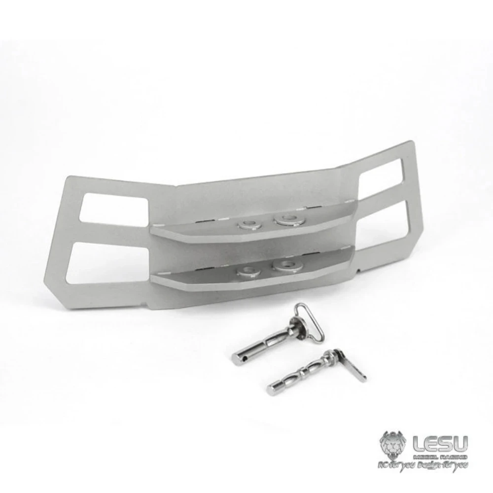 Metall-Stoßfänger-Fronthaken Silber G-6144 für 1/14 Tamiya RC für AROCS 3363 3348 Muldenkipper Ferngesteuerter Anhänger Spielzeugteile – Detail 2
