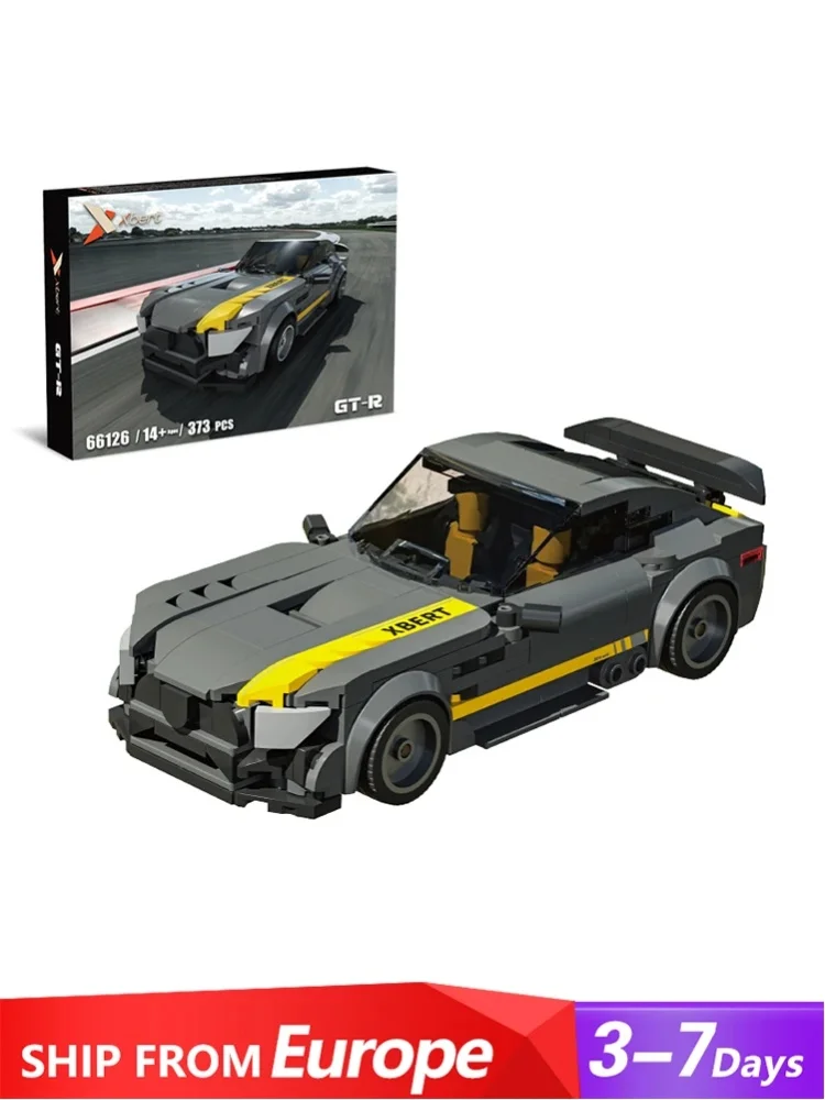 Technologie GT-R Supersportwagen Bausteine 1:24 Maßstab City Speed Rennwagen Fahrzeugmodell Bausteine Montage-Spielzeug für Erwachsene Jungen Geschenk Schreibtisch-Dekoration Sammlerstück