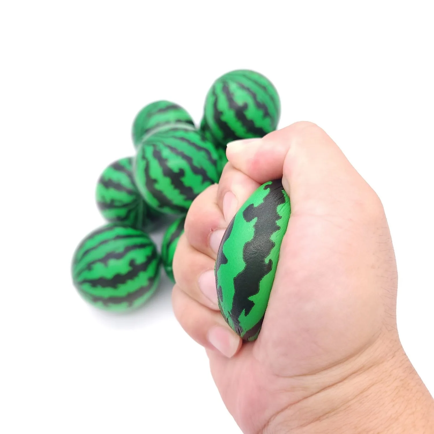 Watermelon Stress Balls Stress Reliver Party Favor Soft PU Foam Ball Squishy Fidget Sensory Fruit Toy for Kids & Adults