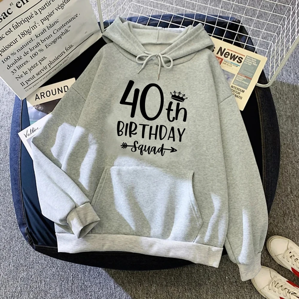 40 Ans 40th Years Birthday hoodies women anime y2k aesthetic pulls women Korean style Pullover