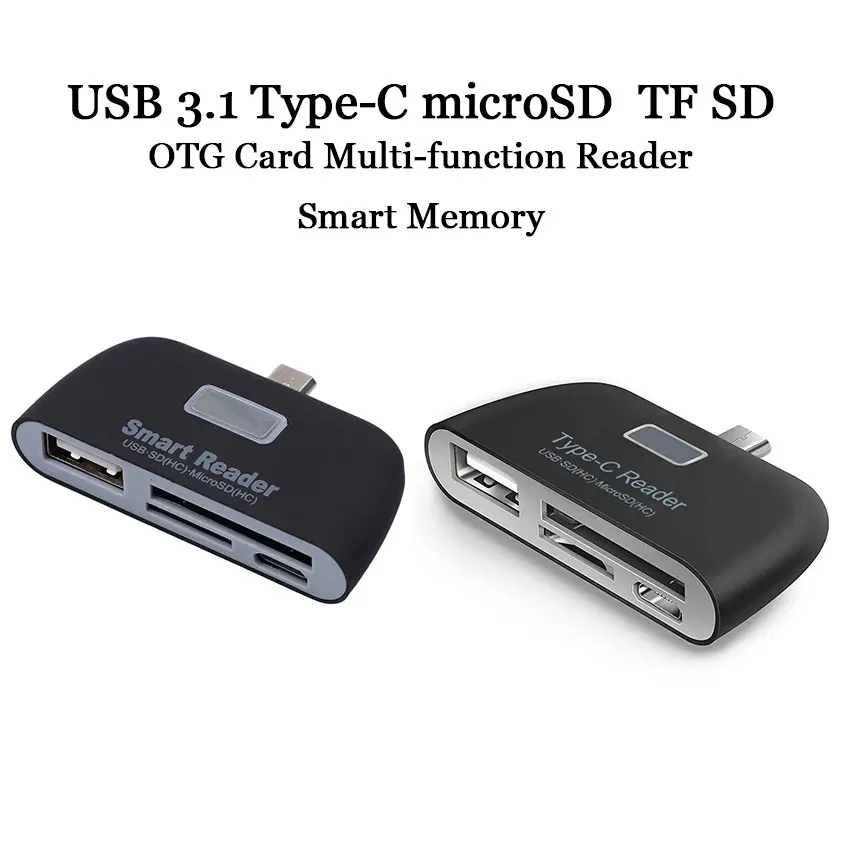 

USB 3.1 Type-C microSD USB-C TF SD OTG Card Multi-function Reader Smart Memory Card Adapter For Macbook Phone Tablet