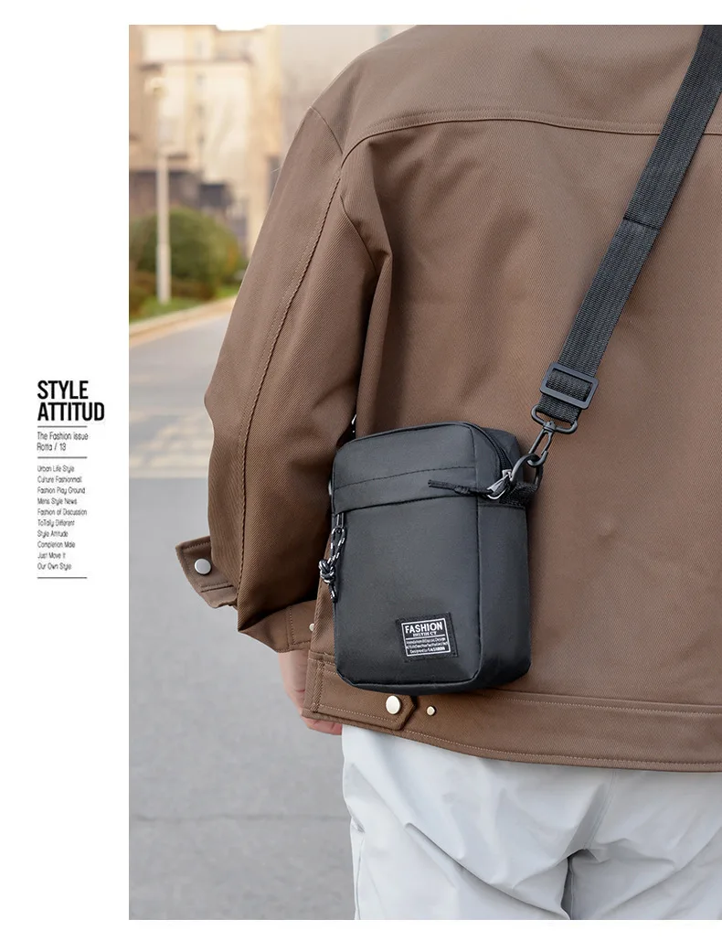 Men's Summer Crossbody Bag Lightweight Portable Small Backpack for Commuting Mobile Phone Bag Ideal for Work