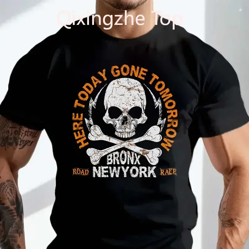 

Biker Skull Here Today Motorbike Motorcycle Mens Light Cotton T-Shirt 100% Cotton O-Neck T Shirt Short Sleeve Casual Tshirt