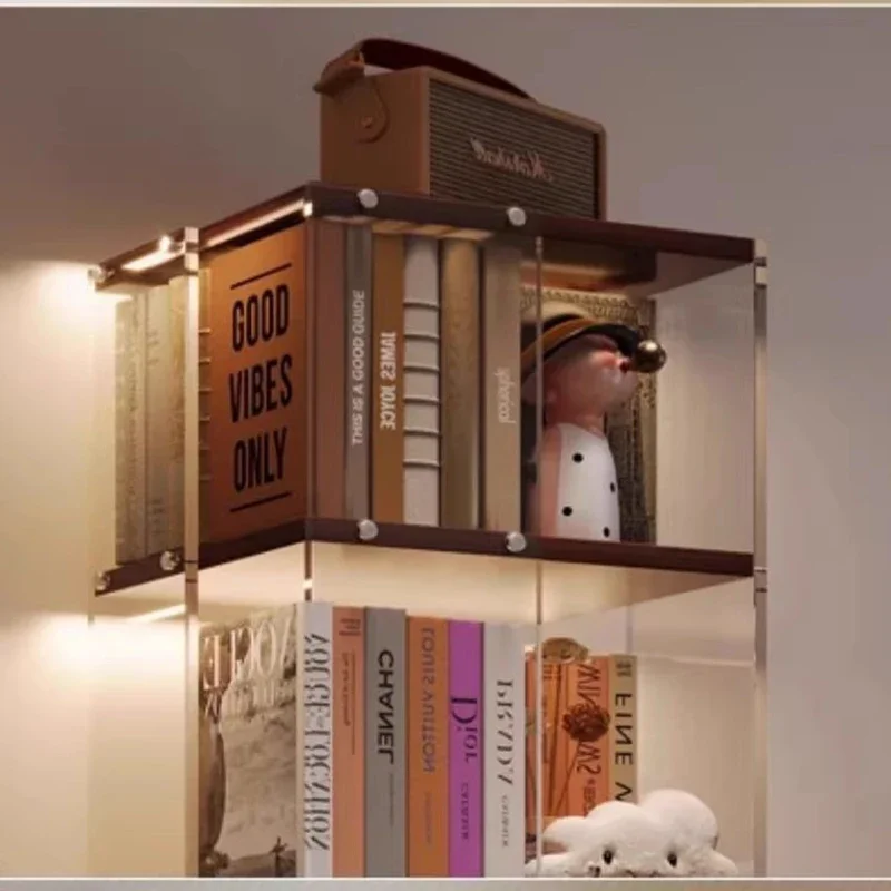 Shelf Living Room Sofas Bookcase Storage Organizer Books Rotating Bookshelf Display Cabinet Estanteria Libros Room Furniture