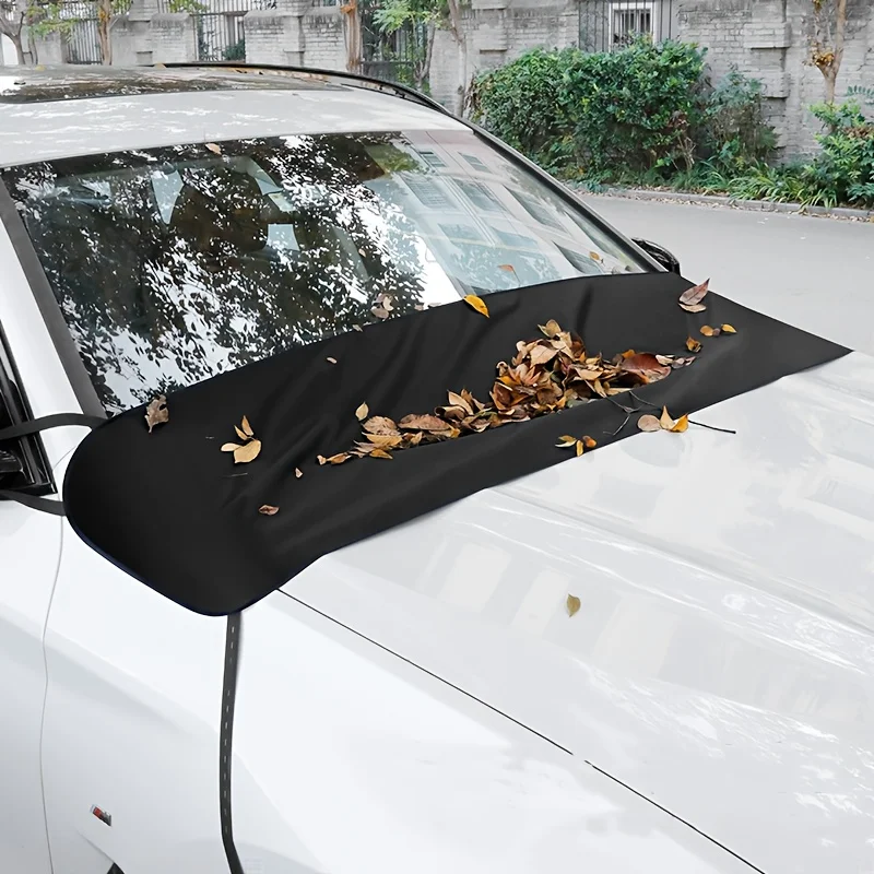 Protetor de folha de pára-brisa de carro, ferramenta de rede de folhagem de pássaros e calha de chuva com capa de limpador, defletor de folhas, fácil instalação
