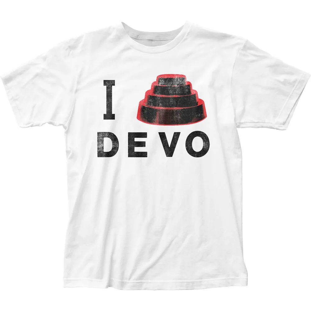 Devo I Dome DEVO T camiseta para hombre Rock and Roll música banda clásica camiseta blanco nuevo