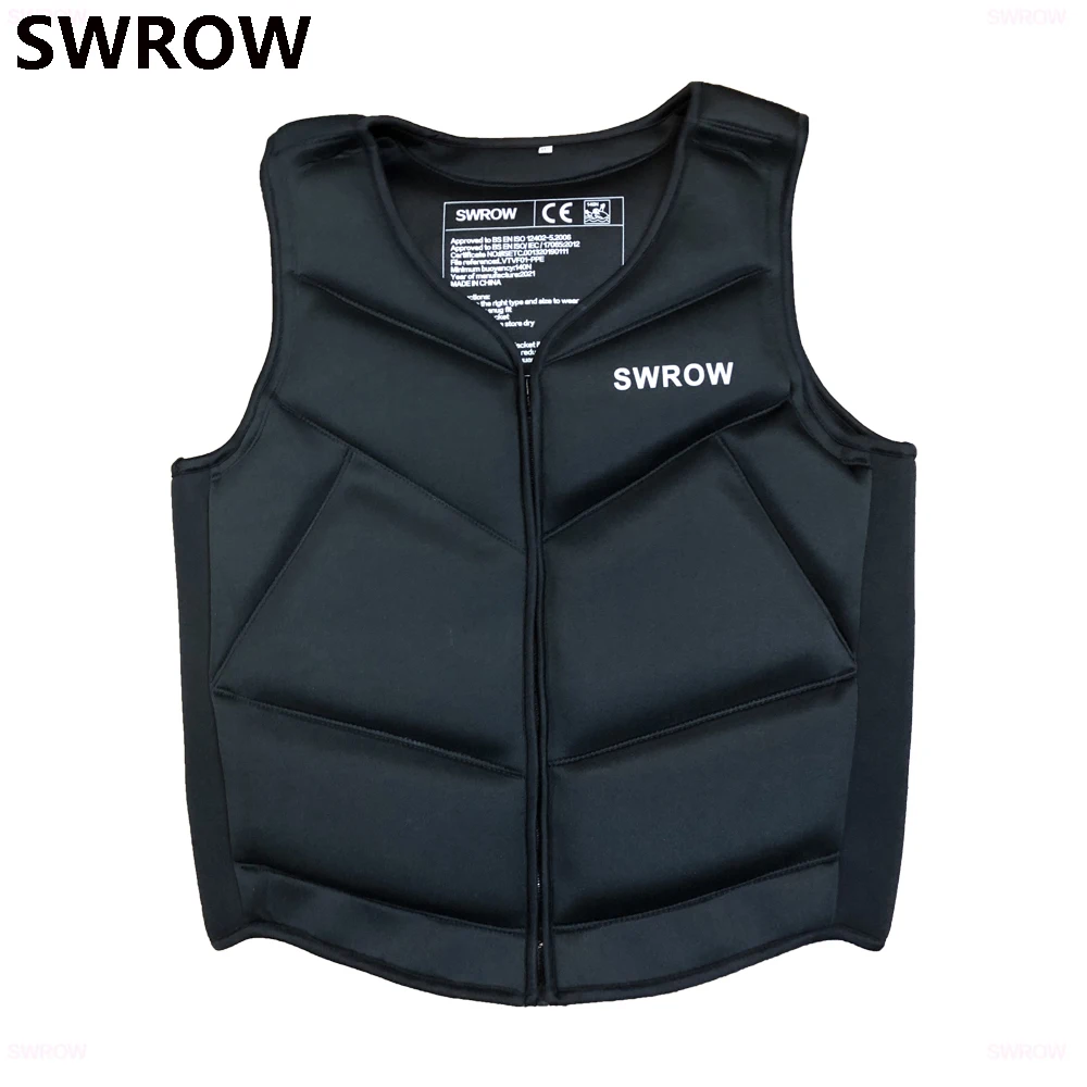 SWROW Neoprene Life Jacket Adult Child Buoyancy Vest Water Sports Swimming Rowing Rafting Fishing Surf Kayak Life Jacket 2022