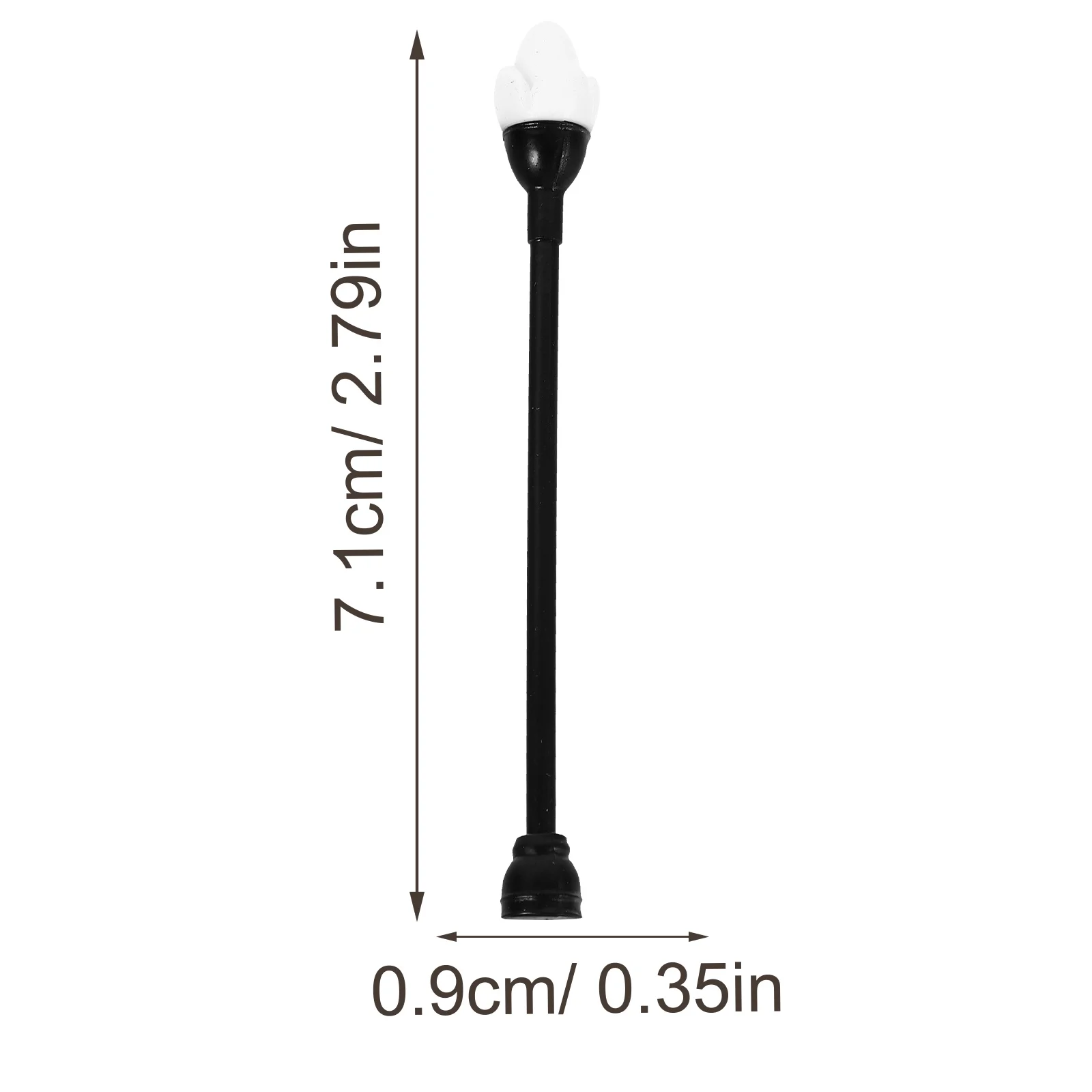12 szt. Miniaturowe lampy uliczne symulujące oświetlenie, dekoracyjne akcesoria do mikrokrajobrazu, stołu z piaskiem, do scenek mini domków i dioram.