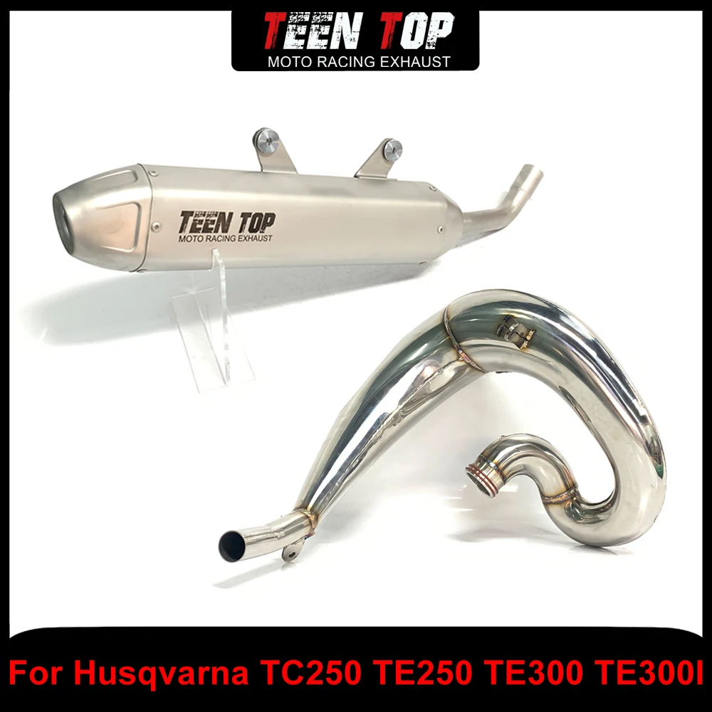 Stainless Steel Offroad Bike Exhaust Systems For HUSQVARNA TE300I TC250 TE250 TE300 Exhaust Pipe 30mm Dirt Bike TX300 2017-2019