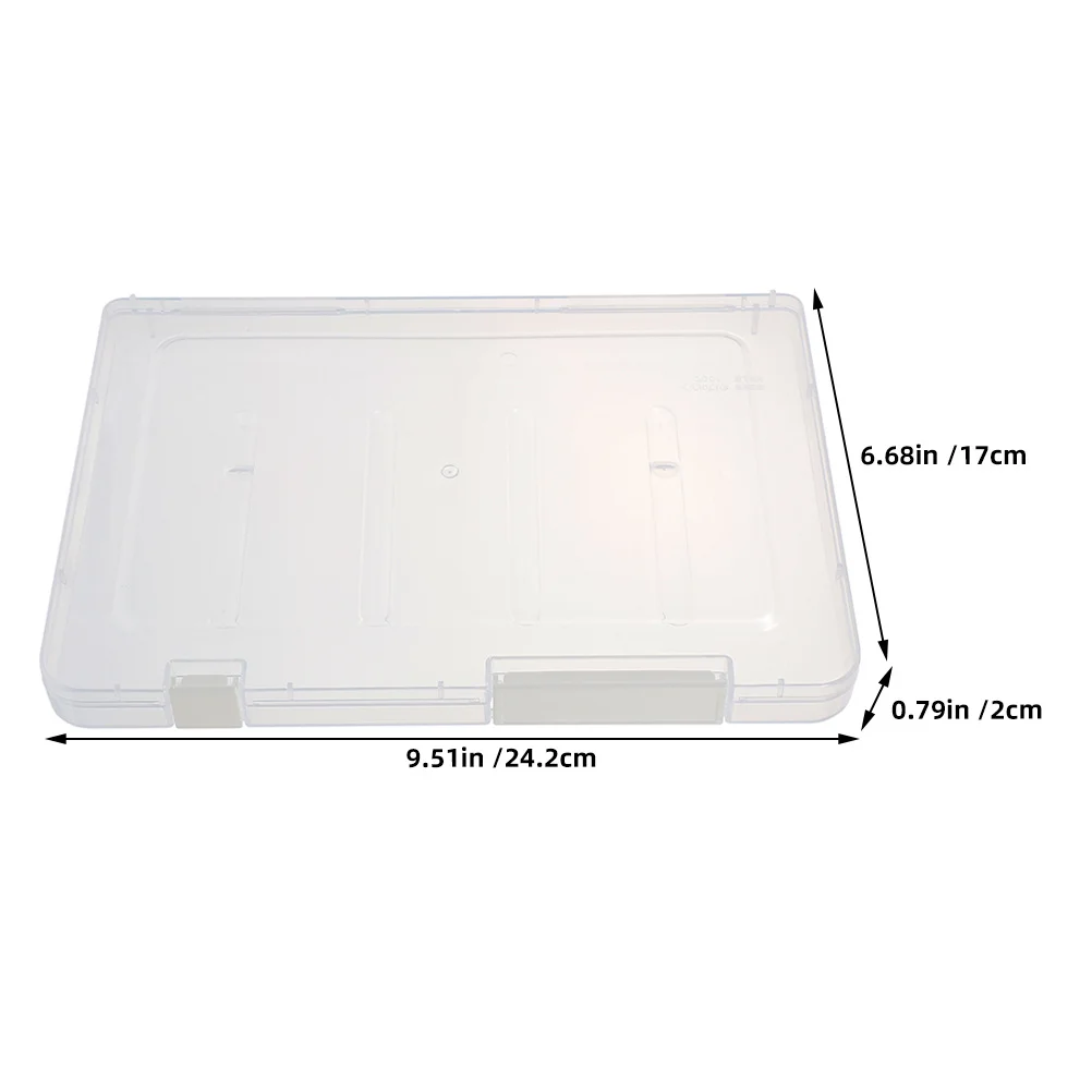 2 قطعة صناديق تخزين الملفات البلاستيكية A5 مع أغطية صندوق منظم المستندات الشفاف لمكتب المنزل والمدرسة استخدام مقاوم للماء متعدد الوظائف