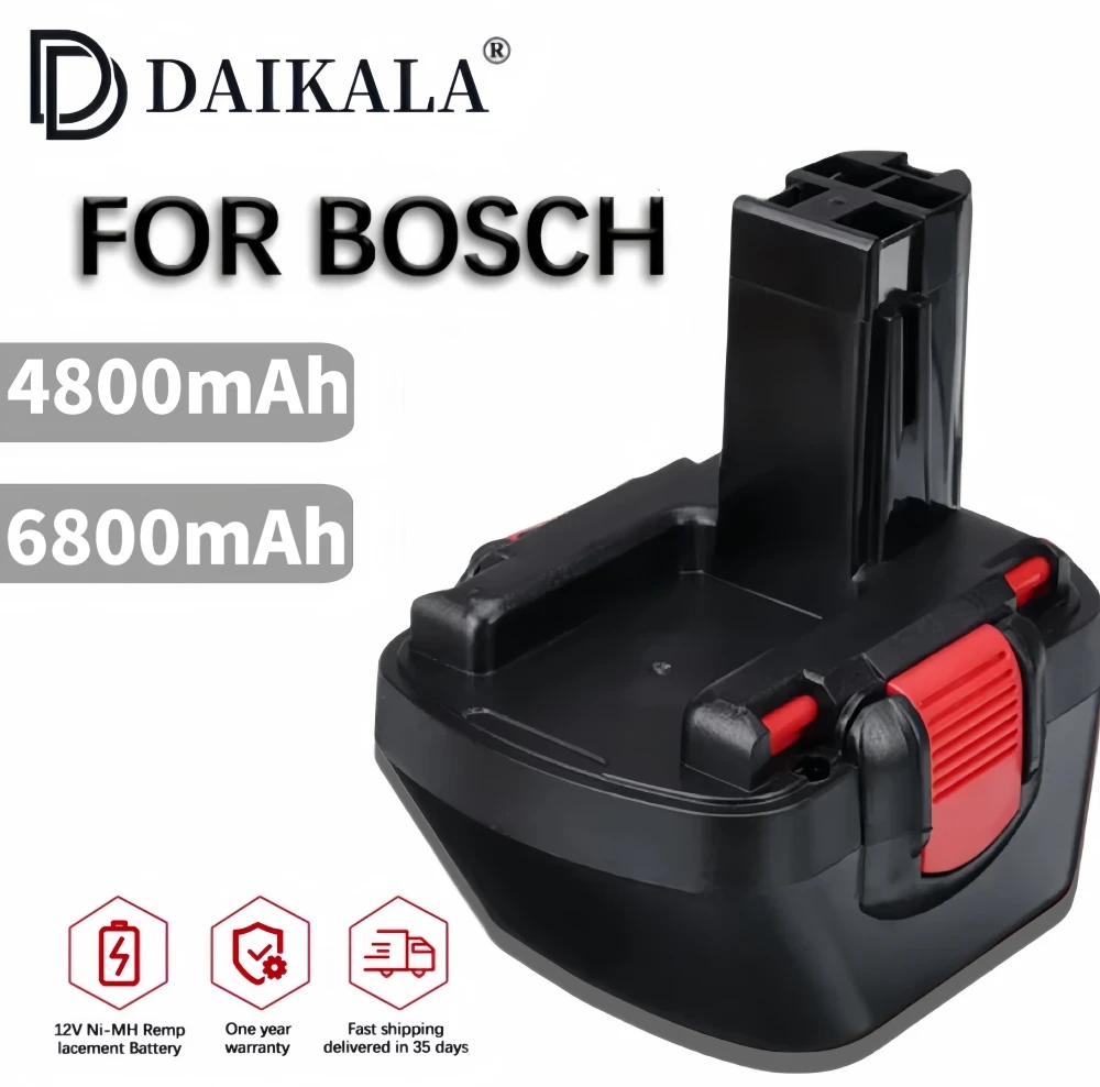 

For BOSCH 12v 4.8Ah/6.8Ah NI-CD NI-MH Replacement Tool Battery 2607335709 2607335249 2607335261 2607335262 GSR12-1 Power Drill