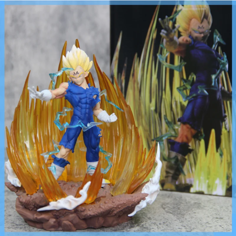 ฟิกเกอร์ดราก้อนบอล vegeta GK รูปปั้นพีวีซีของสะสมโมเดลตุ๊กตาฐานเรืองแสงของขวัญของเล่น